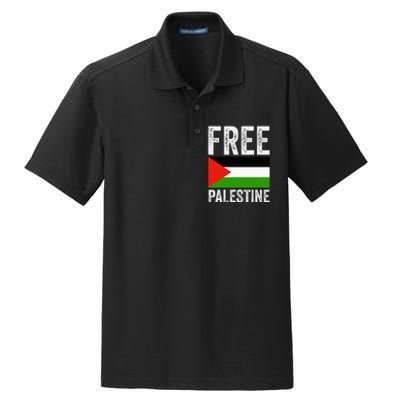 Free Palestine Dry Zone Grid Polo