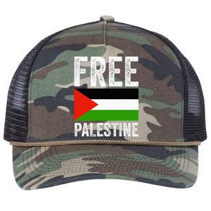 Free Palestine Retro Rope Trucker Hat Cap