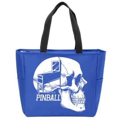 Funny Pinball Fan Skeleton Gaming Gamer Gift Zip Tote Bag