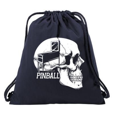 Funny Pinball Fan Skeleton Gaming Gamer Gift Drawstring Bag