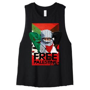 Free Palestine Women's Racerback Cropped Tank