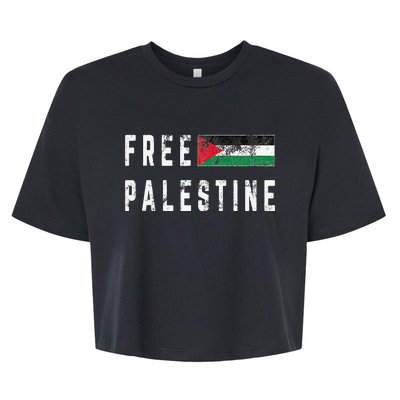 Free Palestine Flag Stand For Peace In The Middle East Bella+Canvas Jersey Crop Tee