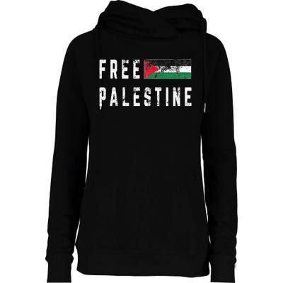 Free Palestine Flag Stand For Peace In The Middle East Womens Funnel Neck Pullover Hood