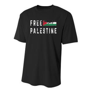 Free Palestine Flag Stand For Peace In The Middle East Youth Performance Sprint T-Shirt