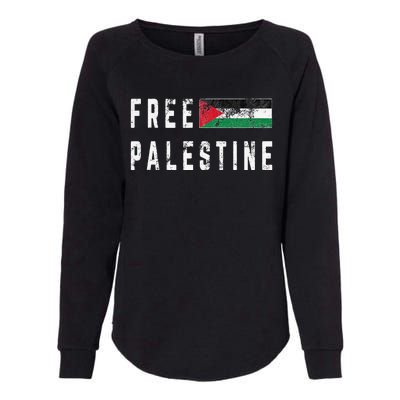 Free Palestine Flag Stand For Peace In The Middle East Womens California Wash Sweatshirt