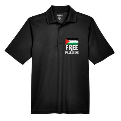 Free Palestine Flag Men's Origin Performance Piqué Polo