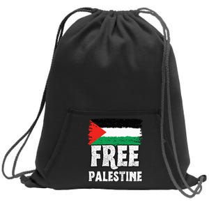 Free Palestine Flag Sweatshirt Cinch Pack Bag