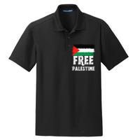 Free Palestine Flag Dry Zone Grid Polo