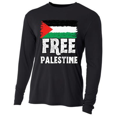 Free Palestine Flag Cooling Performance Long Sleeve Crew