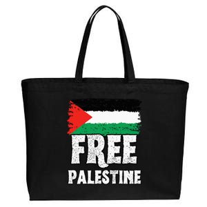 Free Palestine Flag Cotton Canvas Jumbo Tote