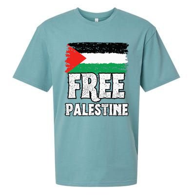 Free Palestine Flag Sueded Cloud Jersey T-Shirt