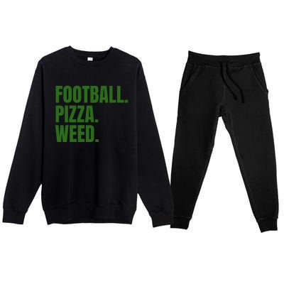 Football Pizza Premium Crewneck Sweatsuit Set