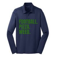 Football Pizza Silk Touch Performance Long Sleeve Polo