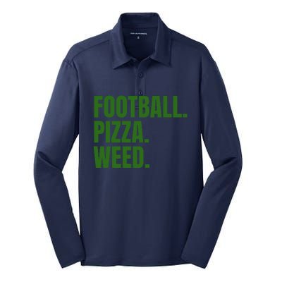 Football Pizza Silk Touch Performance Long Sleeve Polo