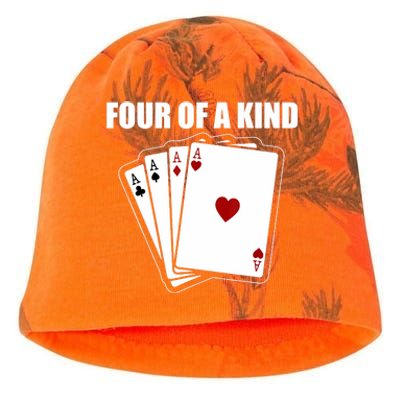 Funny Poker Four Of A Kind Aces Texas Holdem Lucky Poker Kati - Camo Knit Beanie