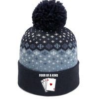 Funny Poker Four Of A Kind Aces Texas Holdem Lucky Poker The Baniff Cuffed Pom Beanie