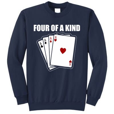 Funny Poker Four Of A Kind Aces Texas Holdem Lucky Poker Sweatshirt