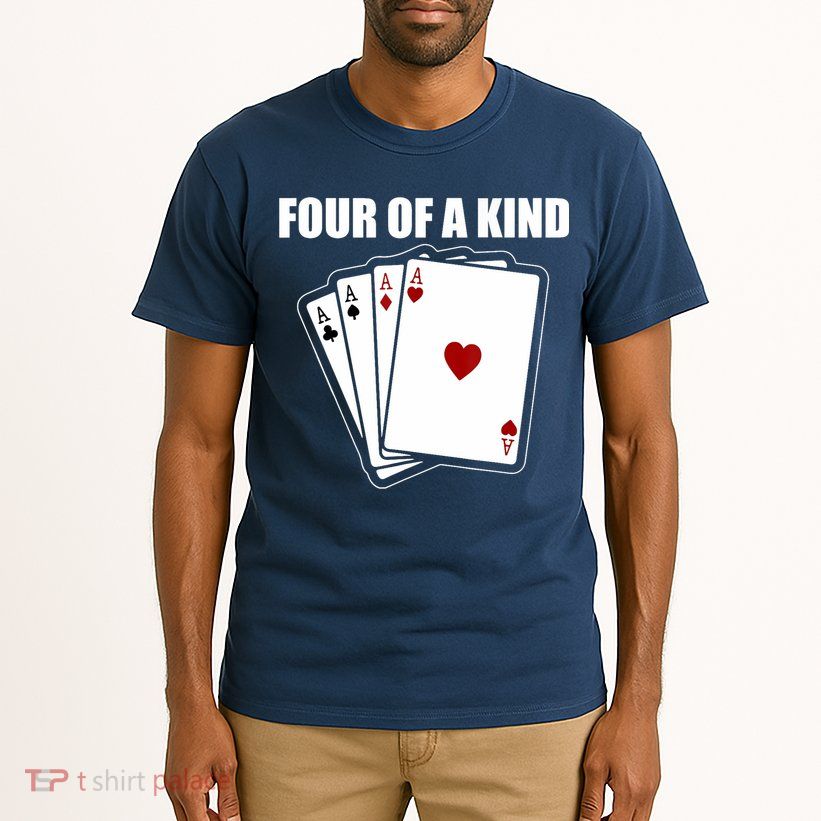Funny Poker Four Of A Kind Aces Texas Holdem Lucky Poker Tall T-Shirt