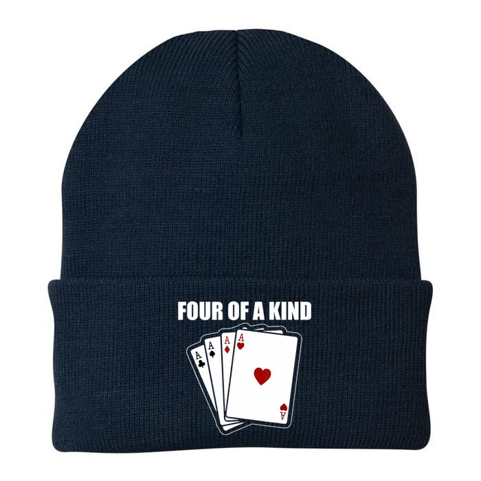 Funny Poker Four Of A Kind Aces Texas Holdem Lucky Poker Knit Cap Winter Beanie