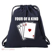 Funny Poker Four Of A Kind Aces Texas Holdem Lucky Poker Drawstring Bag