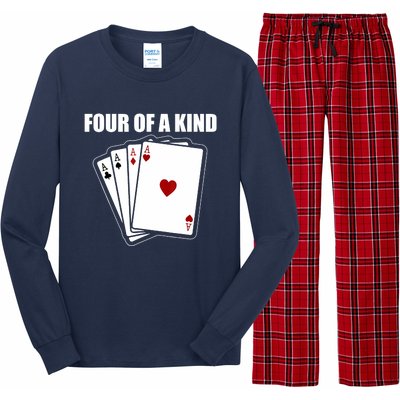 Funny Poker Four Of A Kind Aces Texas Holdem Lucky Poker Long Sleeve Pajama Set