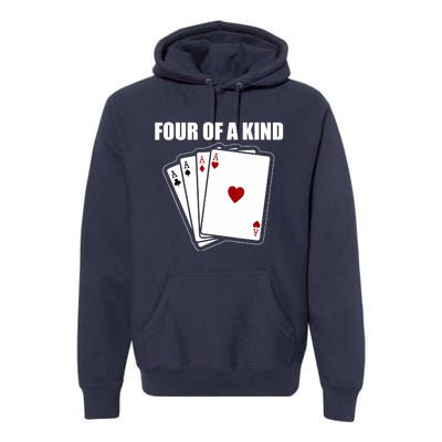 Funny Poker Four Of A Kind Aces Texas Holdem Lucky Poker Premium Hoodie