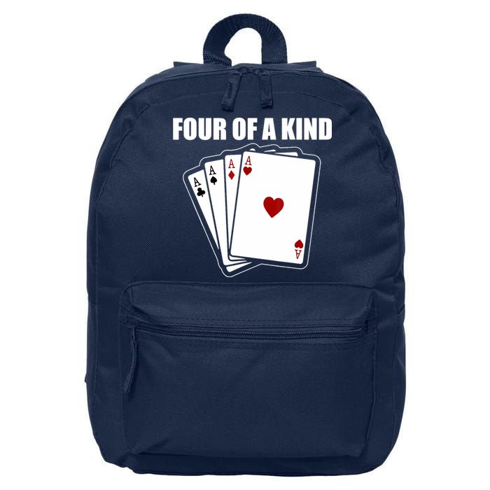 Funny Poker Four Of A Kind Aces Texas Holdem Lucky Poker 16 in Basic Backpack