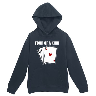 Funny Poker Four Of A Kind Aces Texas Holdem Lucky Poker Urban Pullover Hoodie