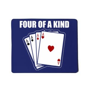 Funny Poker Four Of A Kind Aces Texas Holdem Lucky Poker Mousepad