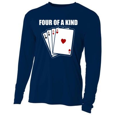 Funny Poker Four Of A Kind Aces Texas Holdem Lucky Poker Cooling Performance Long Sleeve Crew