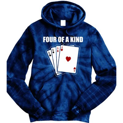 Funny Poker Four Of A Kind Aces Texas Holdem Lucky Poker Tie Dye Hoodie