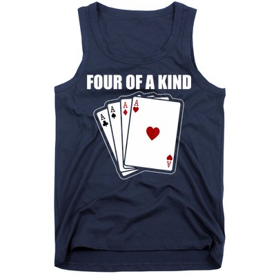 Funny Poker Four Of A Kind Aces Texas Holdem Lucky Poker Tank Top