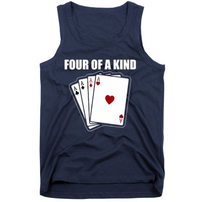 Funny Poker Four Of A Kind Aces Texas Holdem Lucky Poker Tank Top