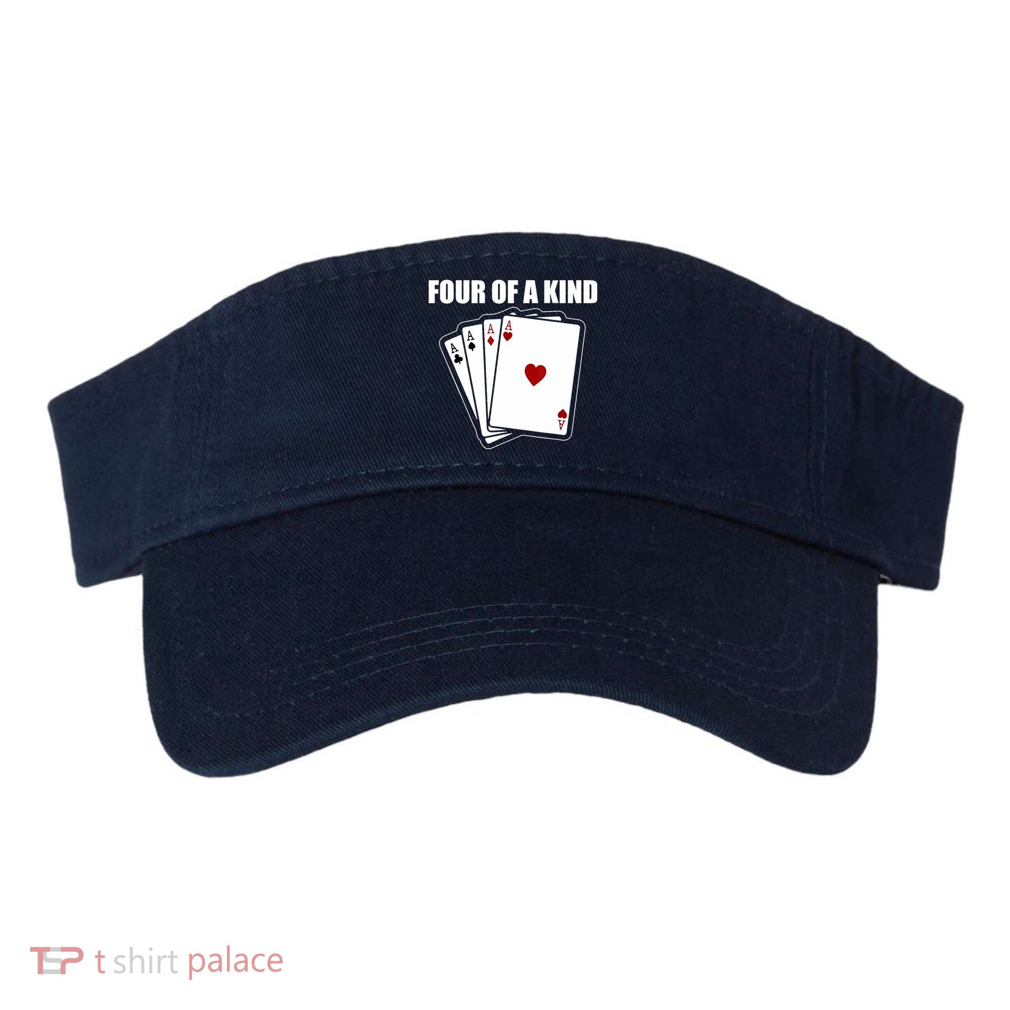 Funny Poker Four Of A Kind Aces Texas Holdem Lucky Poker Visor