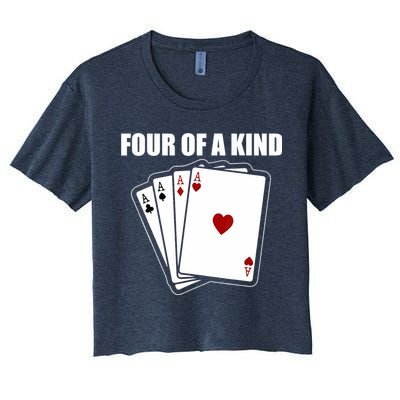 Funny Poker Four Of A Kind Aces Texas Holdem Lucky Poker Crop Top