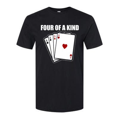 Funny Poker Four Of A Kind Aces Texas Holdem Lucky Poker Softstyle CVC T-Shirt