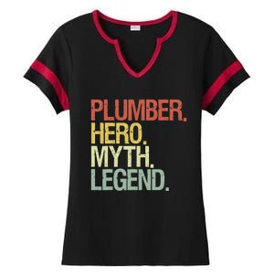 Funny Plumber Ladies Halftime Notch Neck Tee