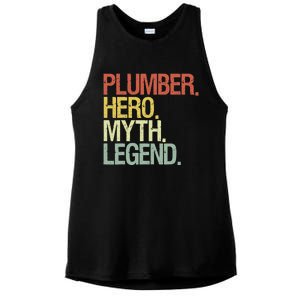 Funny Plumber Ladies PosiCharge Tri-Blend Wicking Tank