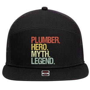 Funny Plumber 7 Panel Mesh Trucker Snapback Hat