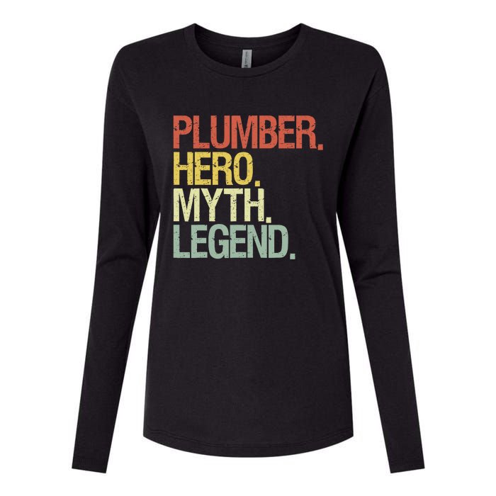 Funny Plumber Womens Cotton Relaxed Long Sleeve T-Shirt