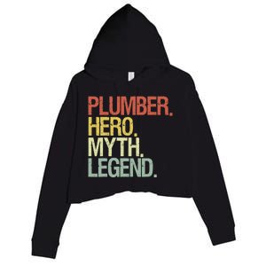 Funny Plumber Crop Fleece Hoodie