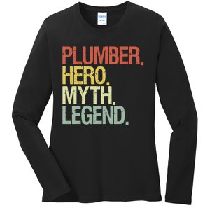 Funny Plumber Ladies Long Sleeve Shirt