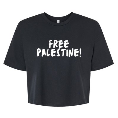 Free Palestine Bella+Canvas Jersey Crop Tee