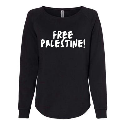 Free Palestine Womens California Wash Sweatshirt