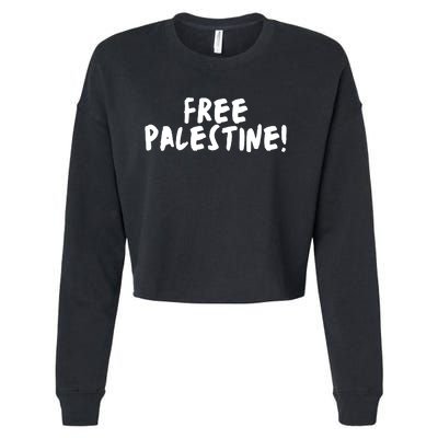 Free Palestine Cropped Pullover Crew