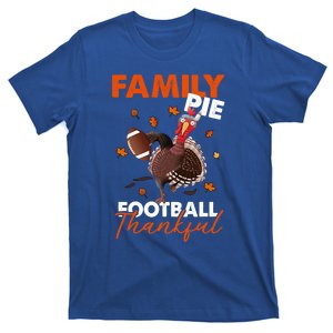 Family Pie Football Thanksgiving Turkey Football Thankful Cool Gift T-Shirt