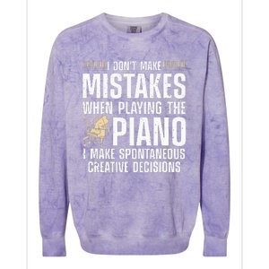 Funny Piano For Men Women Music Lovers Musician Piano Player Colorblast Crewneck Sweatshirt