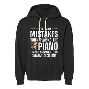 Funny Piano For Men Women Music Lovers Musician Piano Player Garment-Dyed Fleece Hoodie