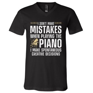 Funny Piano For Men Women Music Lovers Musician Piano Player V-Neck T-Shirt