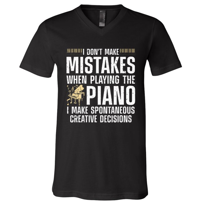 Funny Piano For Men Women Music Lovers Musician Piano Player V-Neck T-Shirt